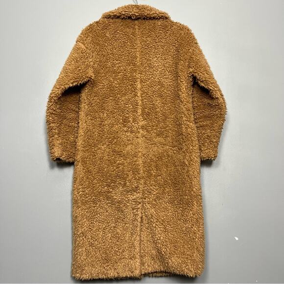 Patagonia Recycled High-Pile Fleece Long Teddy Coat Jacket Brown Tan Size Small - Picture 2 of 16